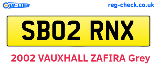 SB02RNX are the vehicle registration plates.