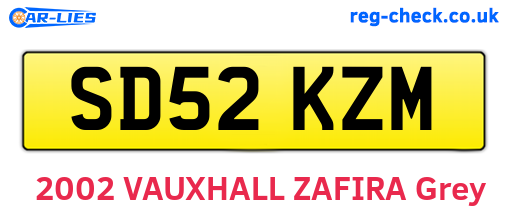 SD52KZM are the vehicle registration plates.