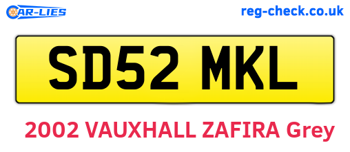 SD52MKL are the vehicle registration plates.