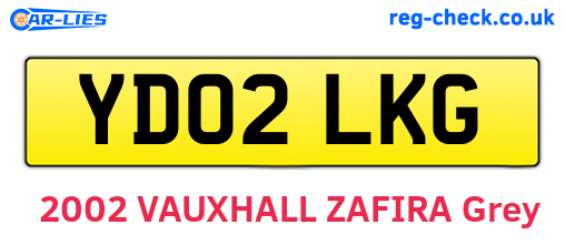 YD02LKG are the vehicle registration plates.