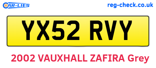 YX52RVY are the vehicle registration plates.