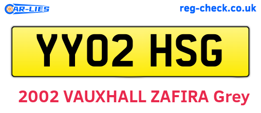 YY02HSG are the vehicle registration plates.