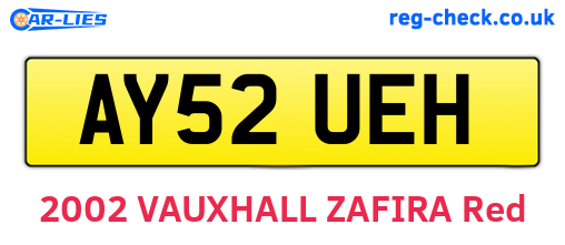 AY52UEH are the vehicle registration plates.