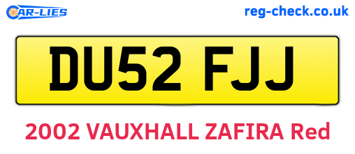 DU52FJJ are the vehicle registration plates.
