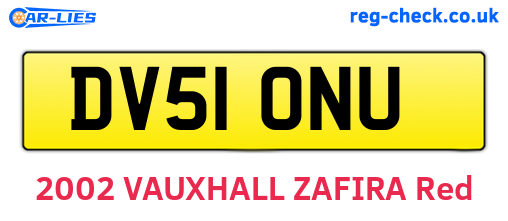 DV51ONU are the vehicle registration plates.