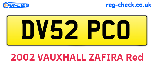 DV52PCO are the vehicle registration plates.