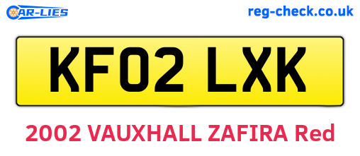 KF02LXK are the vehicle registration plates.