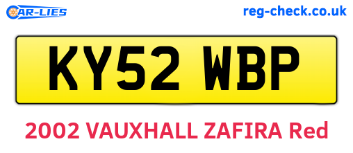 KY52WBP are the vehicle registration plates.