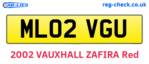 ML02VGU are the vehicle registration plates.
