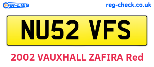 NU52VFS are the vehicle registration plates.