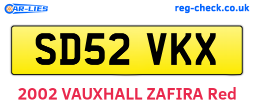 SD52VKX are the vehicle registration plates.