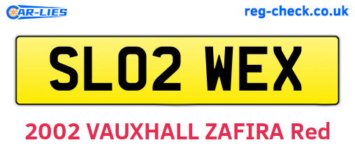 SL02WEX are the vehicle registration plates.