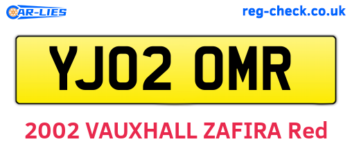 YJ02OMR are the vehicle registration plates.