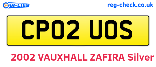 CP02UOS are the vehicle registration plates.