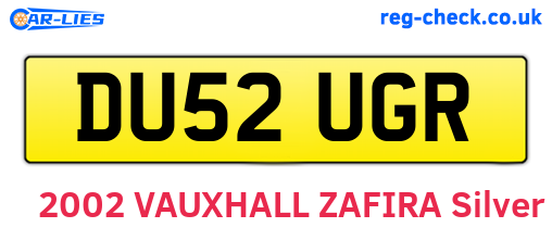 DU52UGR are the vehicle registration plates.
