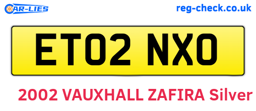 ET02NXO are the vehicle registration plates.
