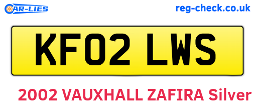 KF02LWS are the vehicle registration plates.