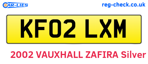 KF02LXM are the vehicle registration plates.