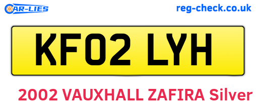KF02LYH are the vehicle registration plates.