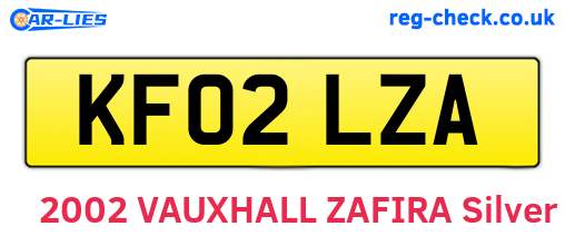 KF02LZA are the vehicle registration plates.