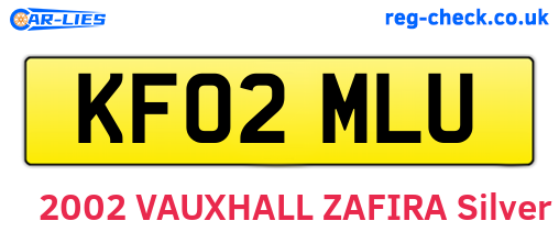 KF02MLU are the vehicle registration plates.
