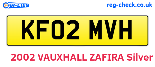 KF02MVH are the vehicle registration plates.