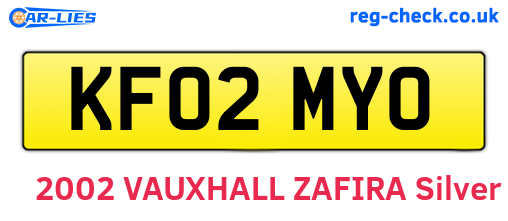 KF02MYO are the vehicle registration plates.