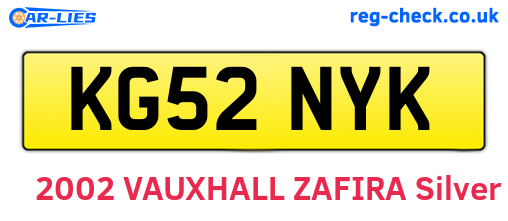 KG52NYK are the vehicle registration plates.