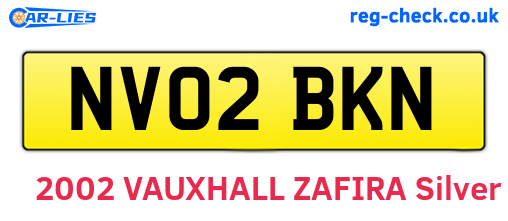 NV02BKN are the vehicle registration plates.
