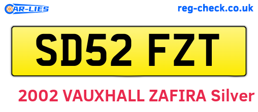 SD52FZT are the vehicle registration plates.