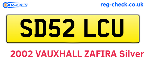 SD52LCU are the vehicle registration plates.