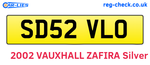 SD52VLO are the vehicle registration plates.
