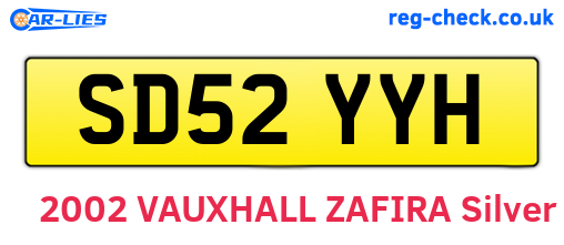 SD52YYH are the vehicle registration plates.