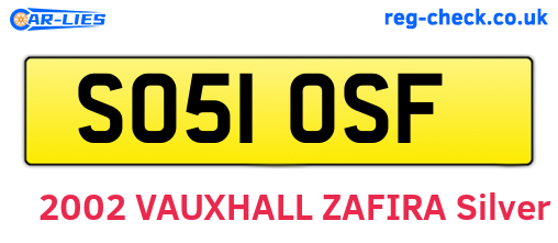 SO51OSF are the vehicle registration plates.