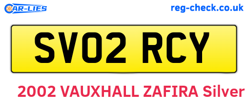 SV02RCY are the vehicle registration plates.