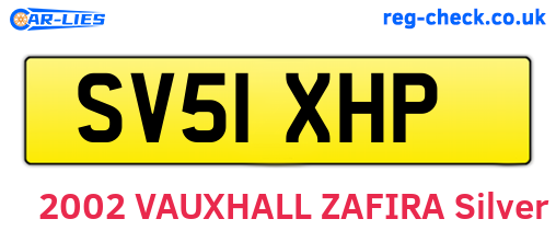 SV51XHP are the vehicle registration plates.