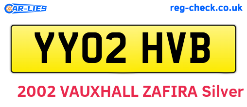 YY02HVB are the vehicle registration plates.
