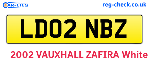 LD02NBZ are the vehicle registration plates.