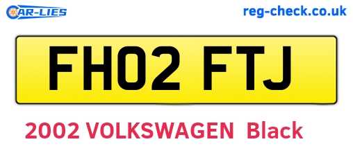 FH02FTJ are the vehicle registration plates.