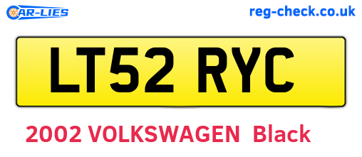 LT52RYC are the vehicle registration plates.
