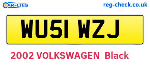 WU51WZJ are the vehicle registration plates.