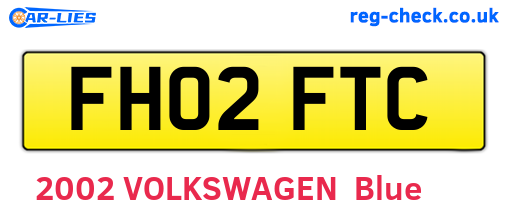 FH02FTC are the vehicle registration plates.