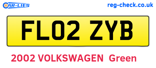 FL02ZYB are the vehicle registration plates.
