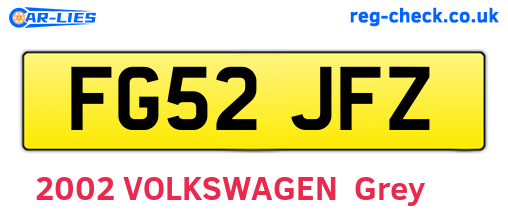 FG52JFZ are the vehicle registration plates.