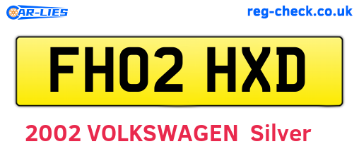 FH02HXD are the vehicle registration plates.