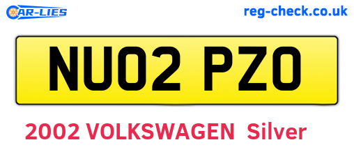 NU02PZO are the vehicle registration plates.