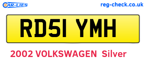 RD51YMH are the vehicle registration plates.