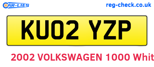 KU02YZP are the vehicle registration plates.