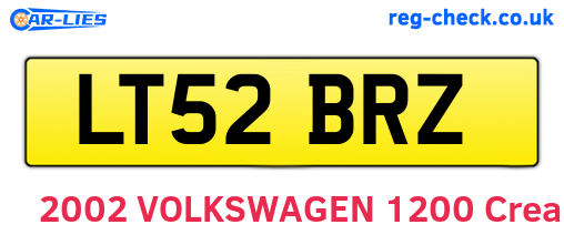 LT52BRZ are the vehicle registration plates.