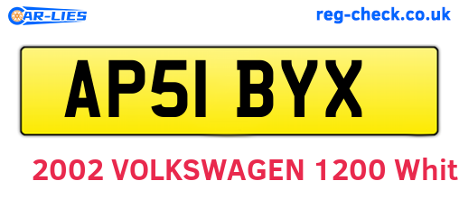 AP51BYX are the vehicle registration plates.
